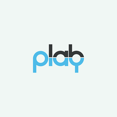 PLAYLAB logo minimal simple typographic logo typography