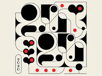 20/20 2020 black branding design geometric illustration lettering red typography typography art vector art