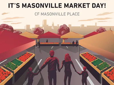Masonville Market Illustration digital art farmers market freelance illustrator illustration illustrator vector