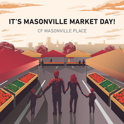 Masonville Market Illustration digital art farmers market freelance illustrator illustration illustrator vector