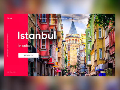 Istanbul in colors beautiful city concept design istanbul landingpage turkish typography ui ux web website