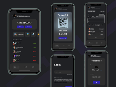 Simox Payment UI app branding design flat icon interface minimal typography ui ux