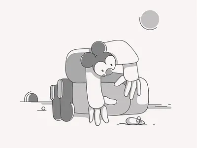 Launching the New Year. 2020. 2020 2020 trend characterdesign characters clean cubism flat illustration illustrator ink line art mickeymouse minimal minimal outline characters mouse neoclassical new outline unique handcrafted illustration vector