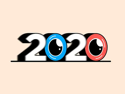 2020 Vision 👀 2020 2020 trend experiment eye illustration new years type typography vision