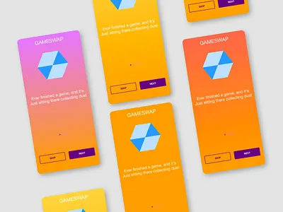 Gameswap color scheme app branding design gradient gradient color mobile app mobile app design mobile ui ui