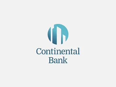 Continental Bank logo banking brand identity financial services grid logo logo logodesign