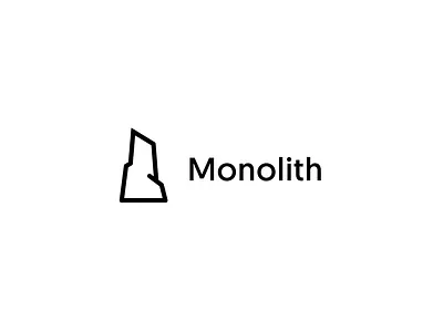 Monolith Exploration black branding design icon illustration logo typography vector white