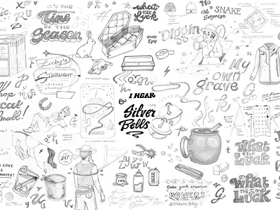 '19 Sketch Roundup 2019 analog cowboy handletters handtype illustration luck pencilsketch process sketch sketchbook