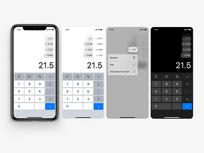 004 - Calculator calculator dailyui darkmode interaction design ios