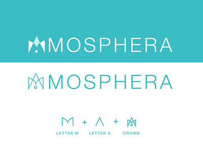 Branding Mosphera branding design flat logo