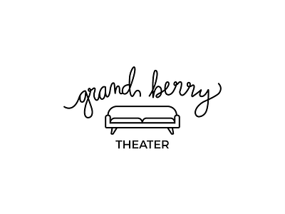 Grand Berry Theater Concept art deco branding design illustration logo typography vector