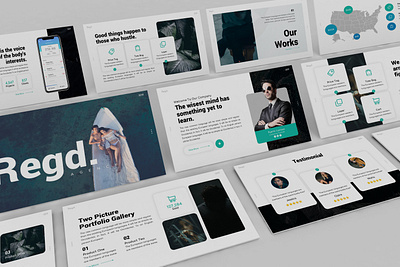 Regd - Agency Powerpoint Template business presentation clean investor lookbook minimal pitchdeck powerpoint template presentation simple slides