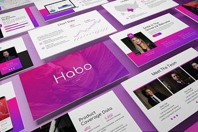 Habo - Gradient Powerpoint Template business presentation clean finance lookbook minimal pitchdeck powerpoint template presentation simple slides
