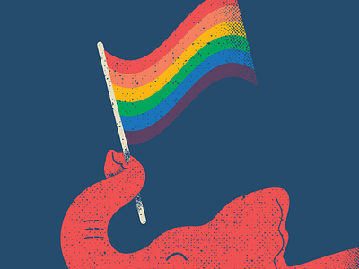 To the left! illustration lgbt republican