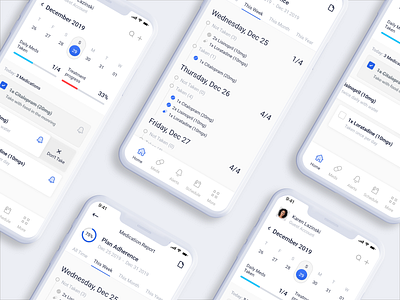 Medication Tracking App pt.2 app clean design health app healthcare interface ios iphone medical app medication meds minimal mobile phone pills schedule ui user interface ux web