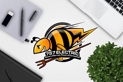 Bee Logo Design bee cartoon illustrator logo vector