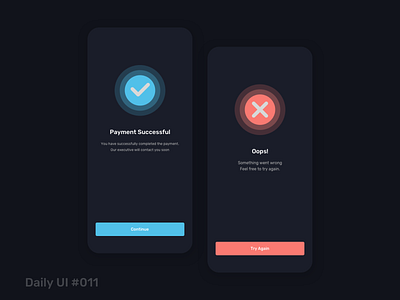Daily UI #011 - Flash message dailyui dailyuichallenge flash message paymenterror paymentsuccess sketchapp userinterface ux uxui