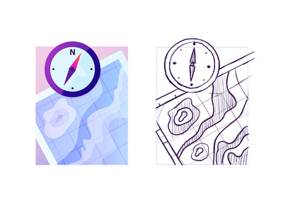 Geography icon design geography icon icons set illustration purple school subject ui vector web