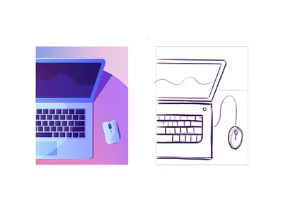 Computer science icon computer design icon icons set illustration laptop purple school science subject ui vector web