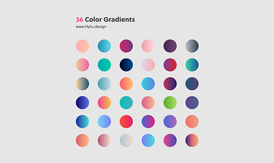 Free Download | 36 Color Gradient app branding color download gradient gradients icon illustration illustrator logo palette tool uiux vector website