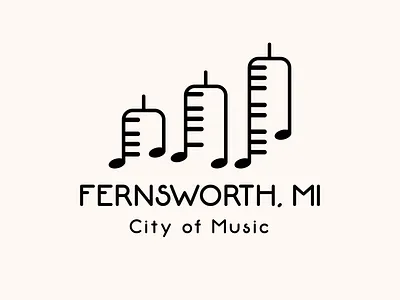 Day 22/50 City Branding 22 brand branding challenge city cityscape daily dailylogochallenge day 22 design fernsworth logo logodesign logos music