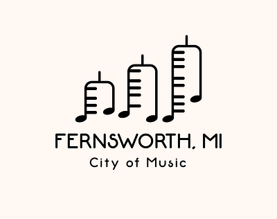 Day 22/50 City Branding 22 brand branding challenge city cityscape daily dailylogochallenge day 22 design fernsworth logo logodesign logos music