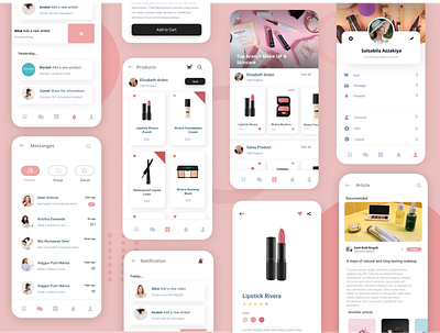 Beauty application aplication app beauty design girl illustration makeup mobile uidesign uiuxdesign web