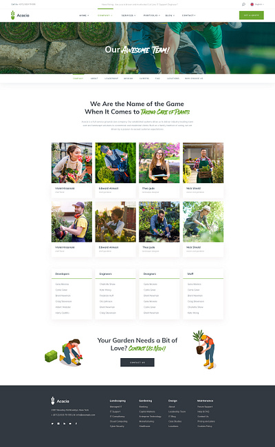 Acacia Landscaping & Gardening WordPress Theme agency branding business creative design gallery illustration landscape mobile modern portfolio print product design responsive responsive design typography web design webdevelopment wordpress wordpress development