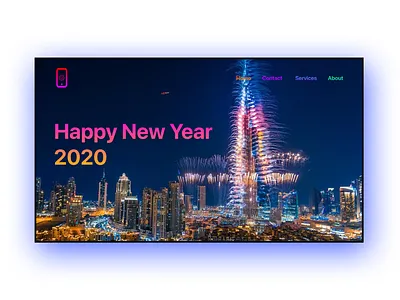 Happy New Year from Dubai 2020 app branding design dubai figma newyear uae ui ux web web design web design agency web developer web development