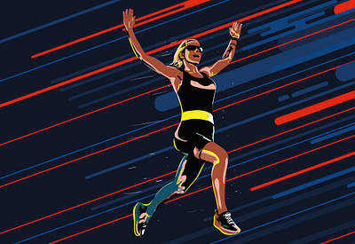 Sports Illustration Series #3 - Running art digital graphic illustration vector