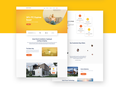 Solar Power Landing Page adobe artist design designer energy power solar power landing page solar power landing page xd