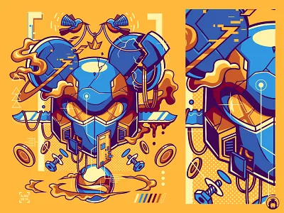 Robot Mickey apparel illustration merch merchandise mickey robot t shirt t shirt design t shirtdesign tshirt vector vectorart