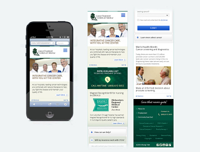 Cancer Treatment Mobilepage design homepage mobile ui mockup ui ux