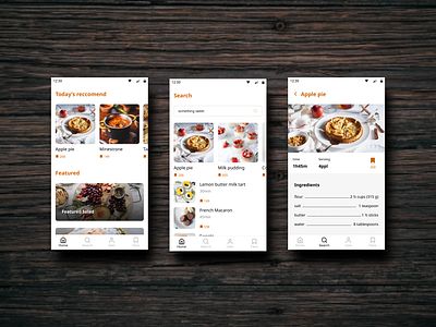 Daily UI 040 Recipe challenge daily ui dailyui mobile recipe