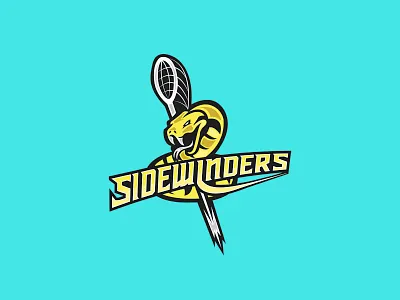 Sidewinders lacrosse team design icon illustration lacrosse logo rattlesnake snakes sports logo symbol vector