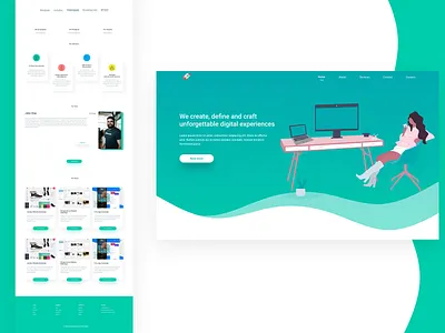 Agency Landing Page v2 2020 agency agency website branding design clean company figma flat gradient minimal photoshop simple typography uxdesign web web design website