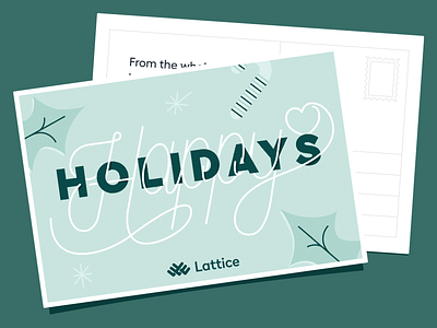 Lattice: Happy Holidays 💌 greeting card handlettering happy holidays holidays typogaphy