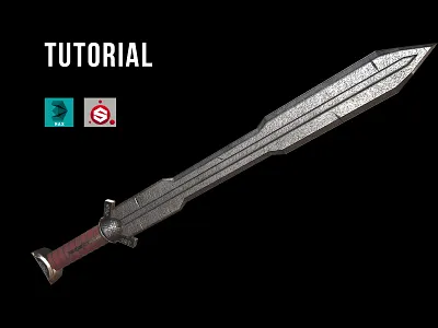 Hobbit Sword 3d 3d animation 3d art 3d artist 3ds max 3dsmax highpoly lowpoly model modeling substance painter texturing uv unwrap