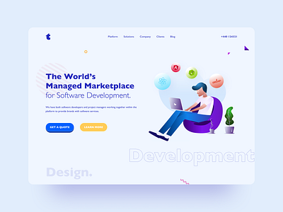 Agency Website agency agency landing page agency website buttonstyle dark developer development digital header illustration java landingpage light marketplace ofspace webdesign website concept