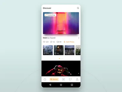 Discover Video android app clean graphic design mobile mobile app social media typography ui ui design ux ux design video