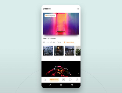 Discover Video android app clean graphic design mobile mobile app social media typography ui ui design ux ux design video