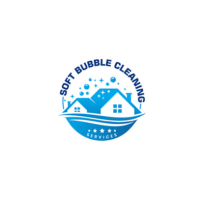 Soft bubble cleaning logo brand bubble bubbles cleaning concept design dribbble home idea illustration logo soft vector