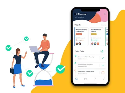 Task Management App app calendar dashboard design finance flat interactions ios list management mobile overview productivity project schedule system task todolist ui ux