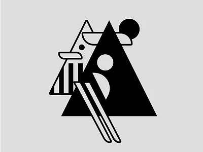 Daily logo challenge - day 8: Skiing abstract icon logo minimal mountains skie skiing vector vectors