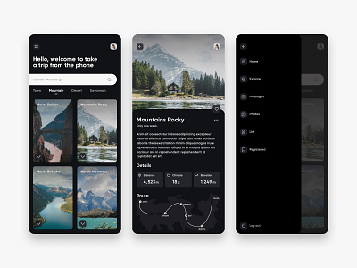 Travel app app app design clean design design figma gilroy location minimal mobile app mobile application project travel travel app ux uı