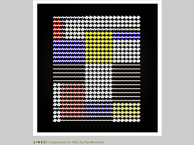 L I N E S - 7 / Piet Mondrian after effect animate animation art artwork brand compositing expression illustration interesting lines motion motion design motion graphic