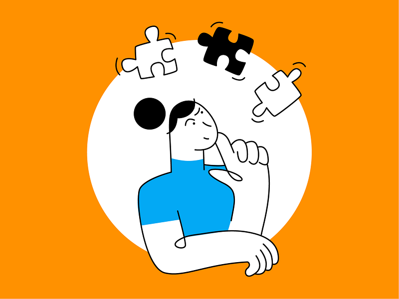 Hiring! II campaign career challenge developer drawing illustration it jobs marketing puzzle solve vector work