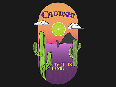 Cadushi Cactus Lime IPA Logo beer art branding brewing company design graphic design illustration logo vector