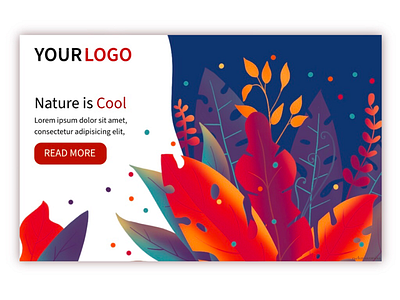 Nature is Cool illustration nature procreate ui ux vector web design