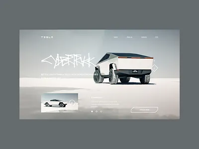 Tesla Cybertruck - Website Concept clean concept creative cybertruck design interface minimal modern simple tesla ui ux web website